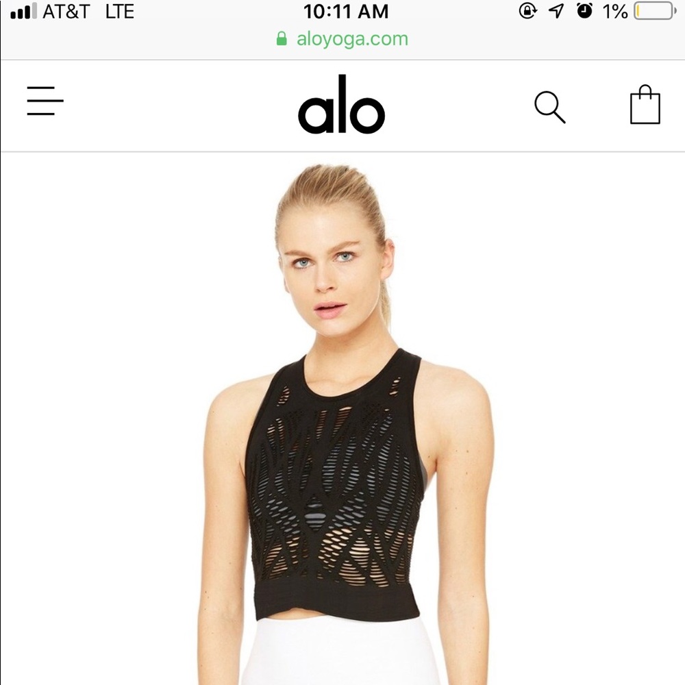 Ali crop vixen tank black